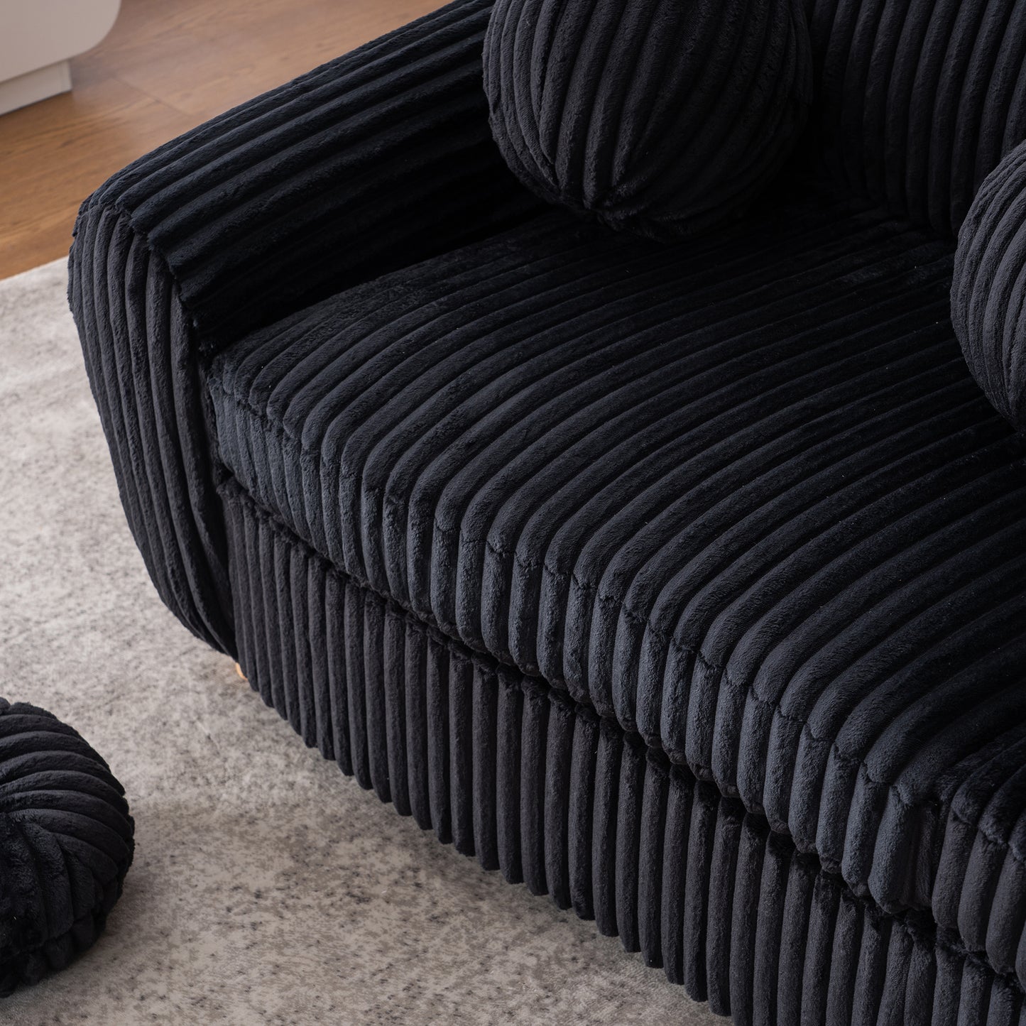 84 - inch Corduroy Sectional Love Seat: Ideal Modern Sofa for Living Room