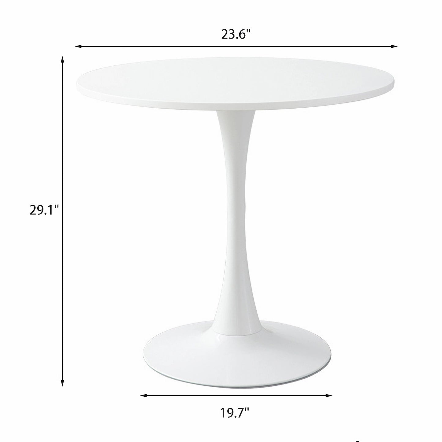 Round Coffee Table, Modern Dining Table, MDF Top and Steel Base Tulip Round Kitchen Table