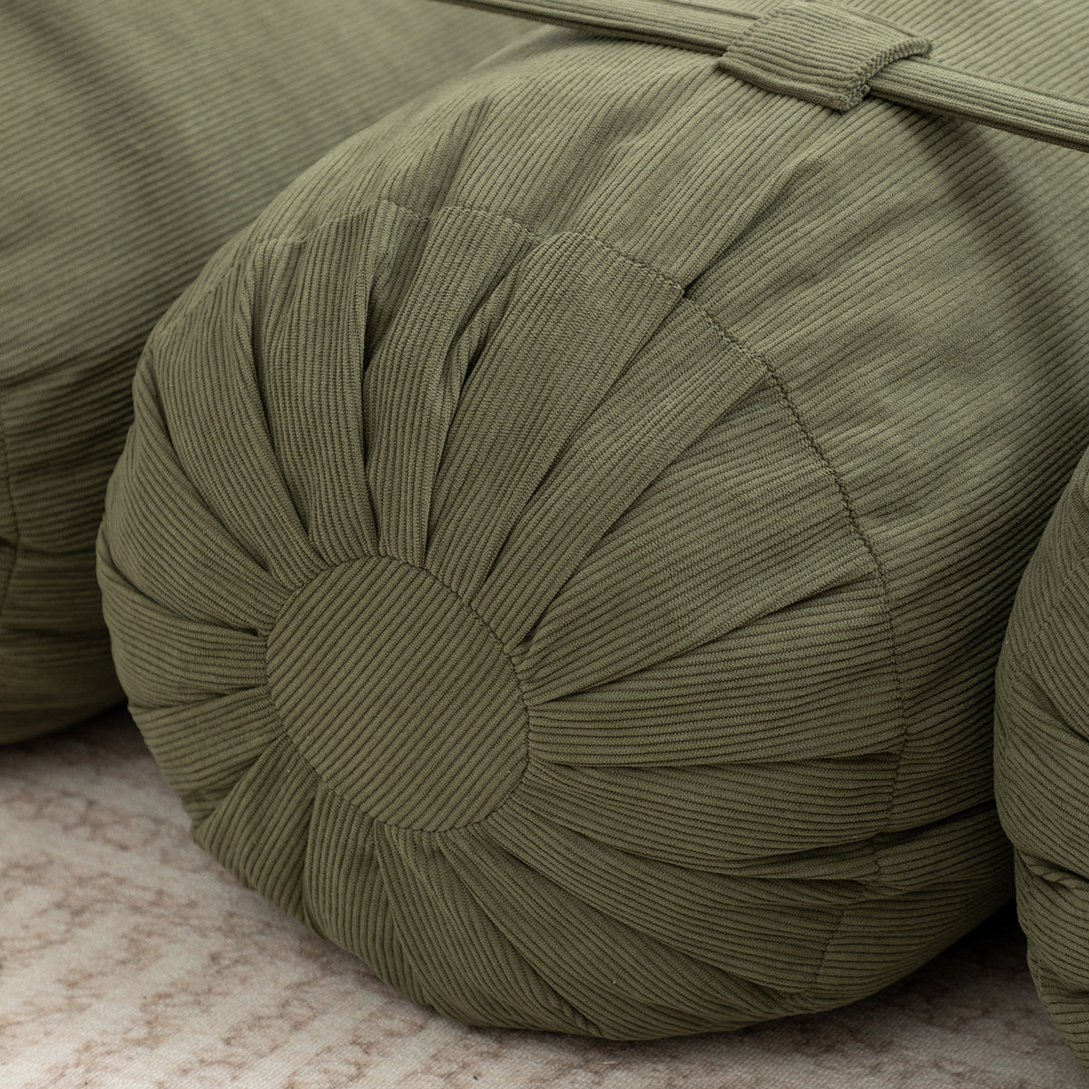 Adjustable Floor Sofa – Corduroy Lazy Sofa with Adjustable Straps, Multi-Person Leisure Chair