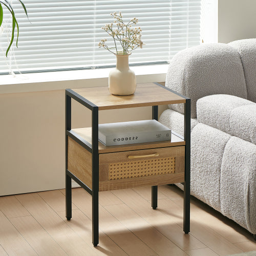 Rattan Coffee table & Rattan TV cabinet & Rattan End table with drawer