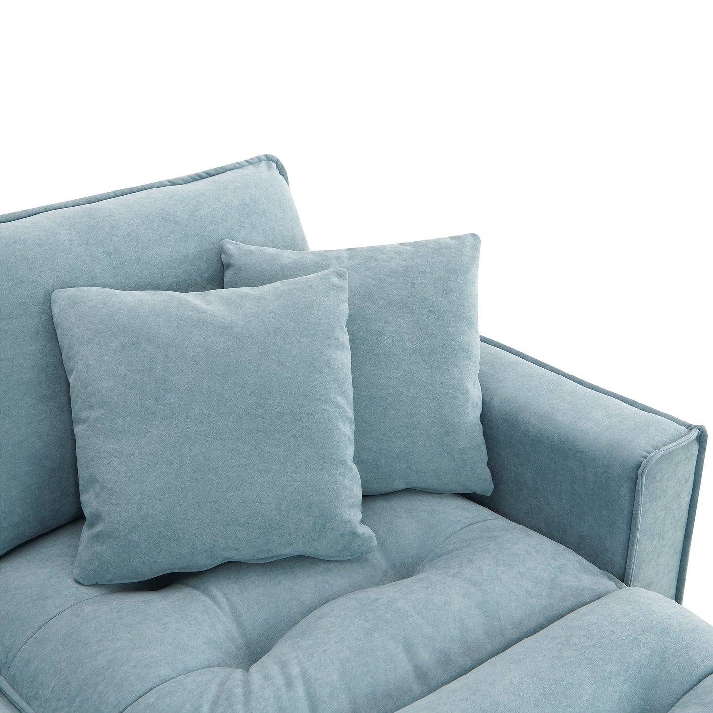 Modern Convertible L - Shaped Sectional: Reversible Couch with Free Pillows, Ottoman for US Living Rooms, Apartments & Offices