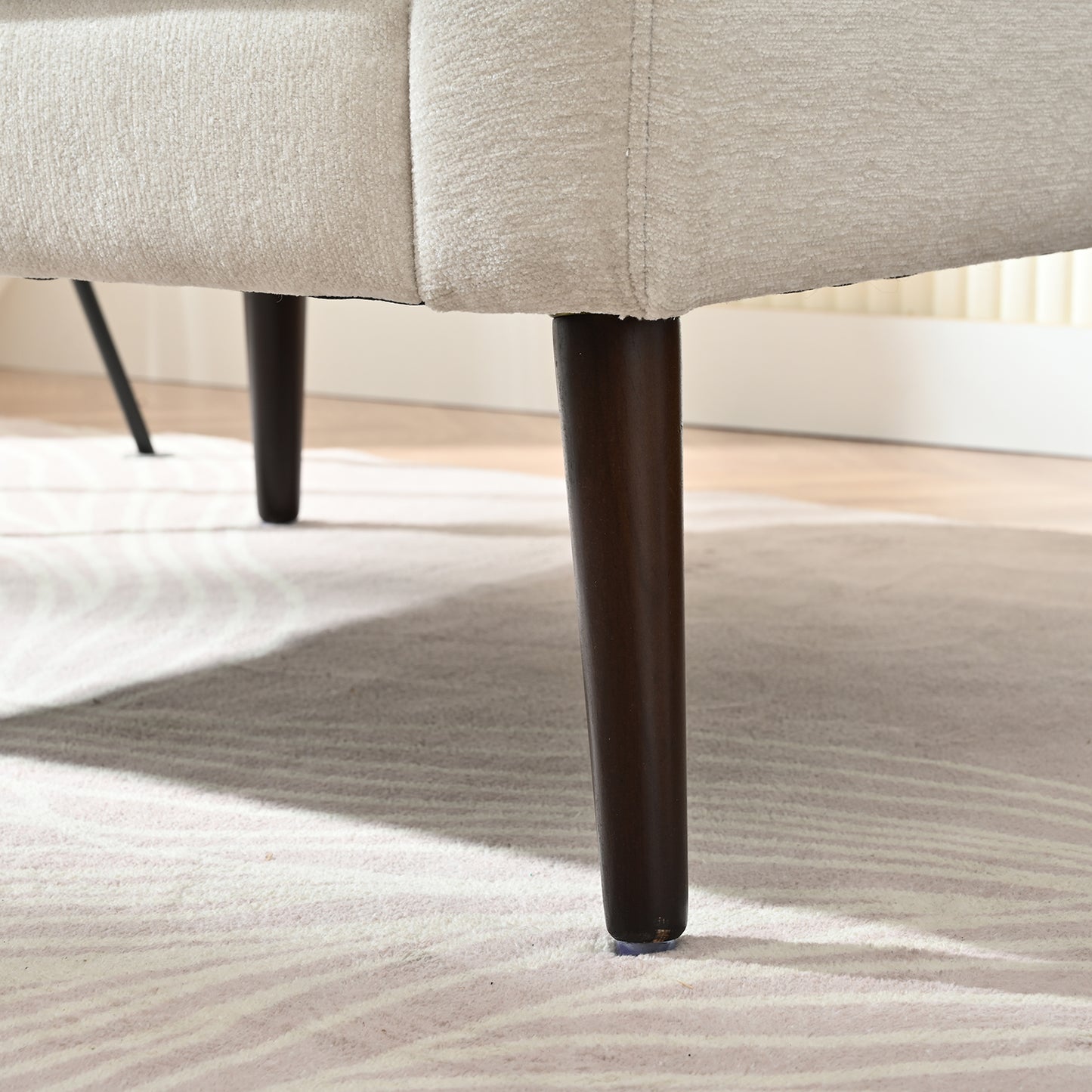 Upholstered Accent Chair - Modern Style, Wood Leg