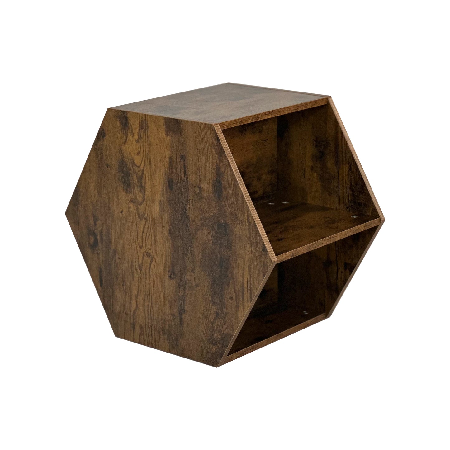 47.24'' Hexagonal Coffee Table Set - Antique Wood