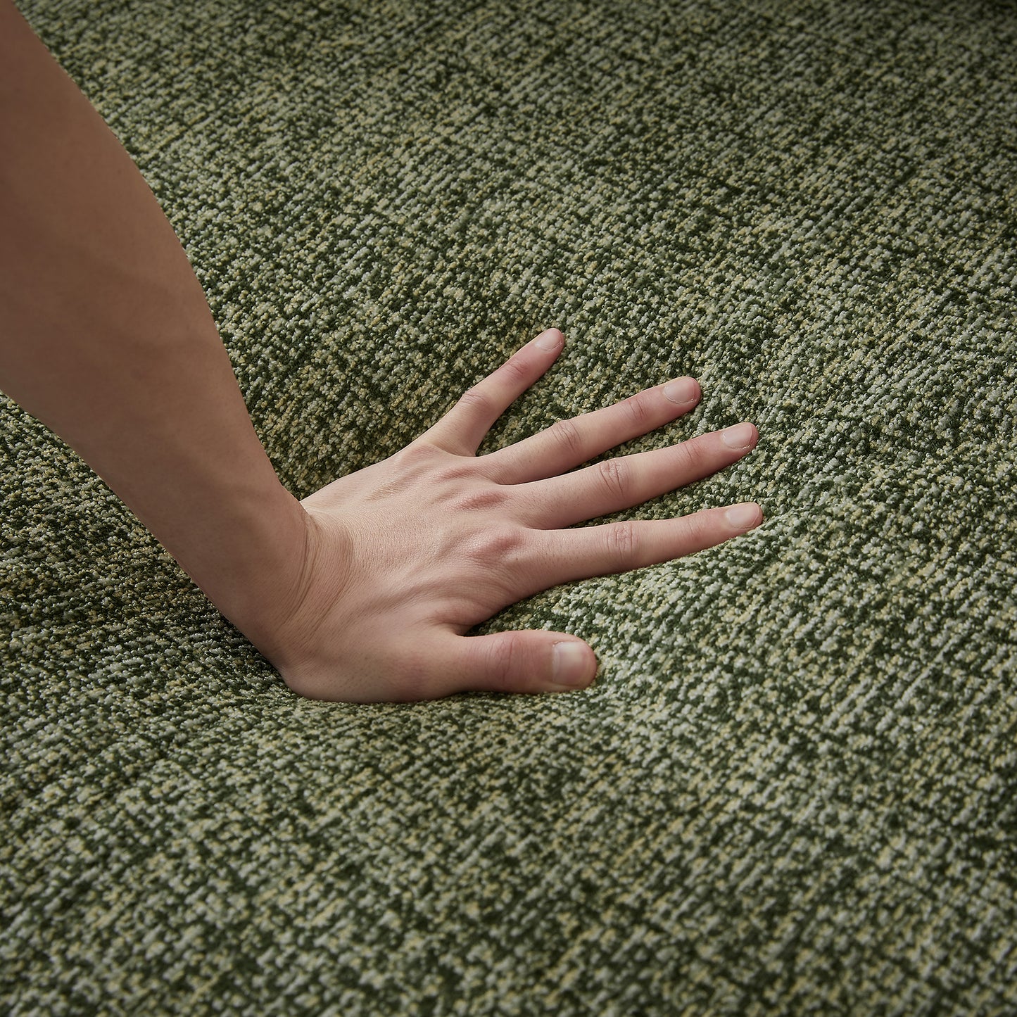 98" 3 Seater Compressed Sofa with Chenille Fabric, No Assembly