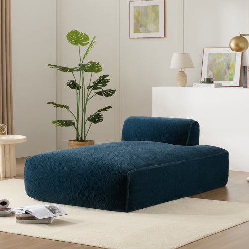 Plush Fabric Oversized Modular Sofa Bed,Single lounge chair without armrests