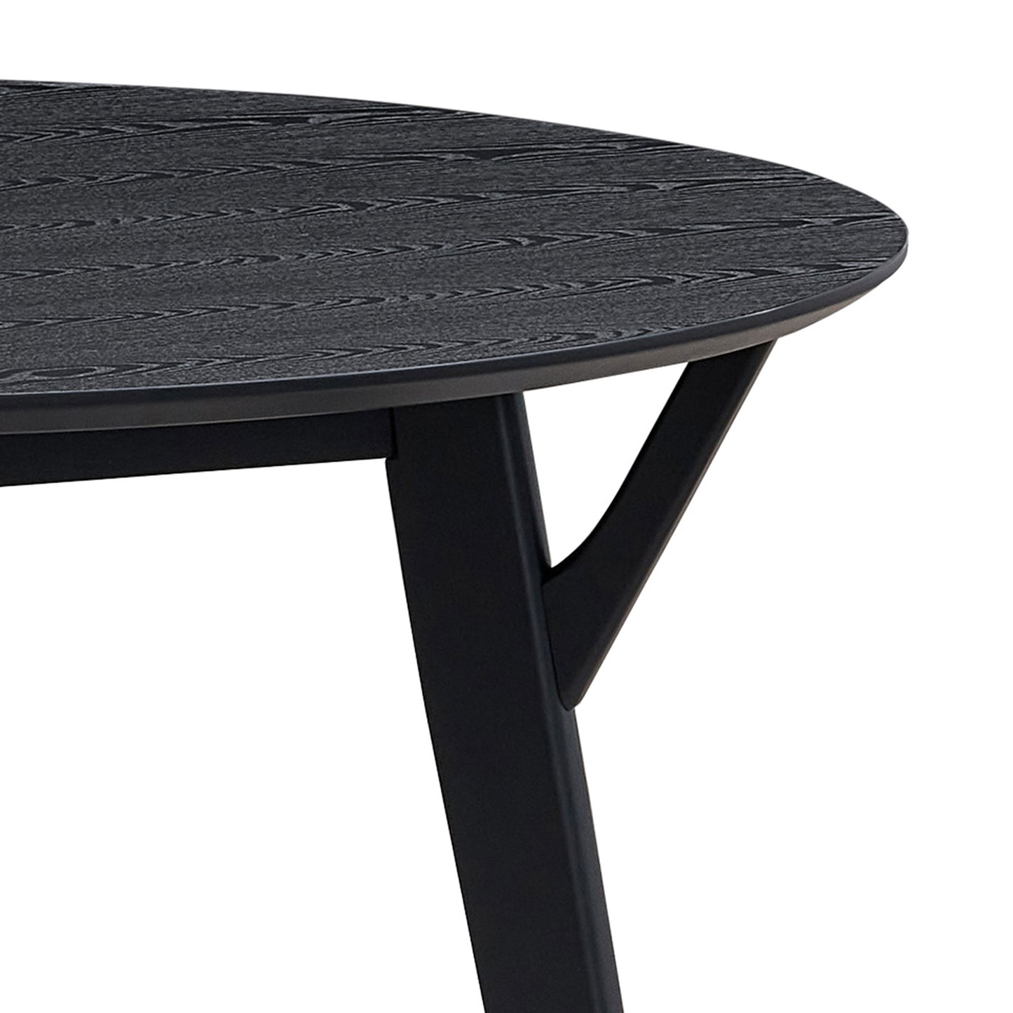 Round Kitchen Table Set: Wooden, Modern Design, Fabric - Upholstered Dining Chairs