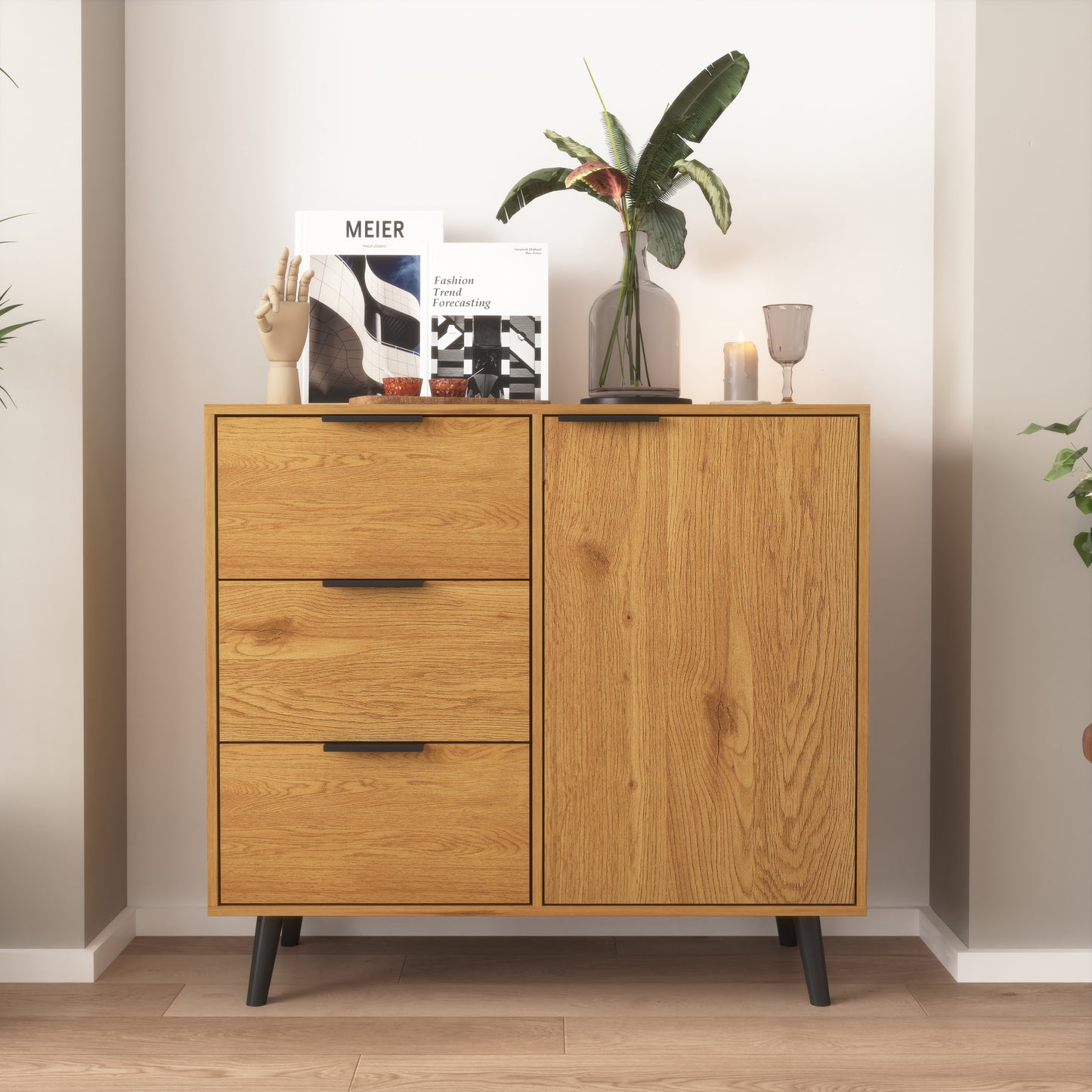 Wood Kitchen Cabinet - Sideboard with Storage