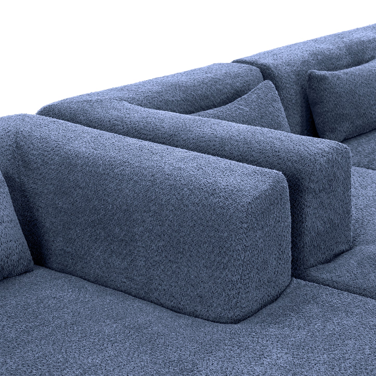 144" Upholstered Sofa: Free - combined with Two Chaise Lounges, Five Back Pillows for Living Room