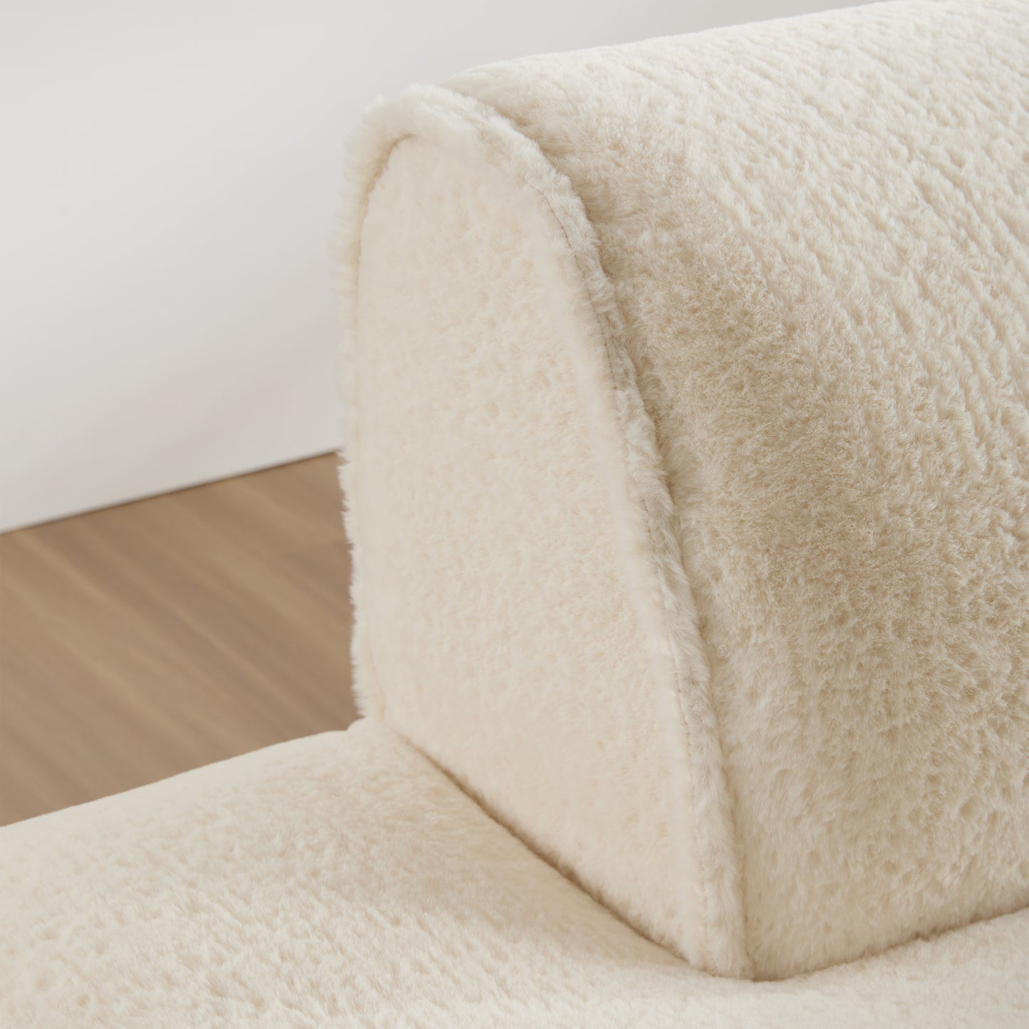 Plush Fabric Oversized Modular Sofa Bed,Single lounge chair without armrests