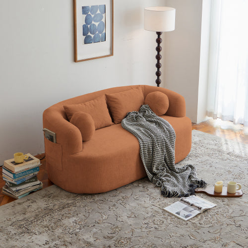 Sofa-in-a-Box, Memory Foam 2-Seater Couch, No Installation & Easy to Transport, Deep Seat Modern Sofa with chenille Fabric