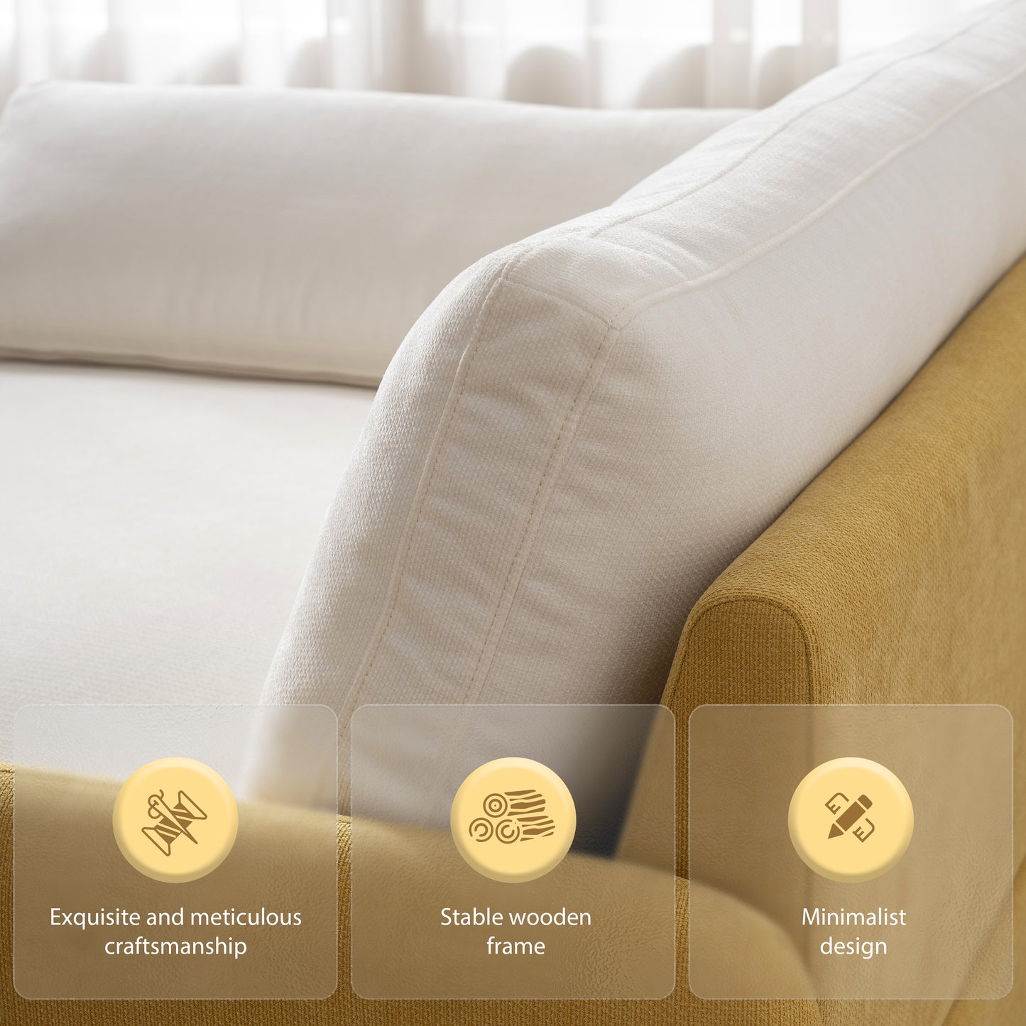 50*43" Accent Sofa Chair - Color Block, Pillows Included