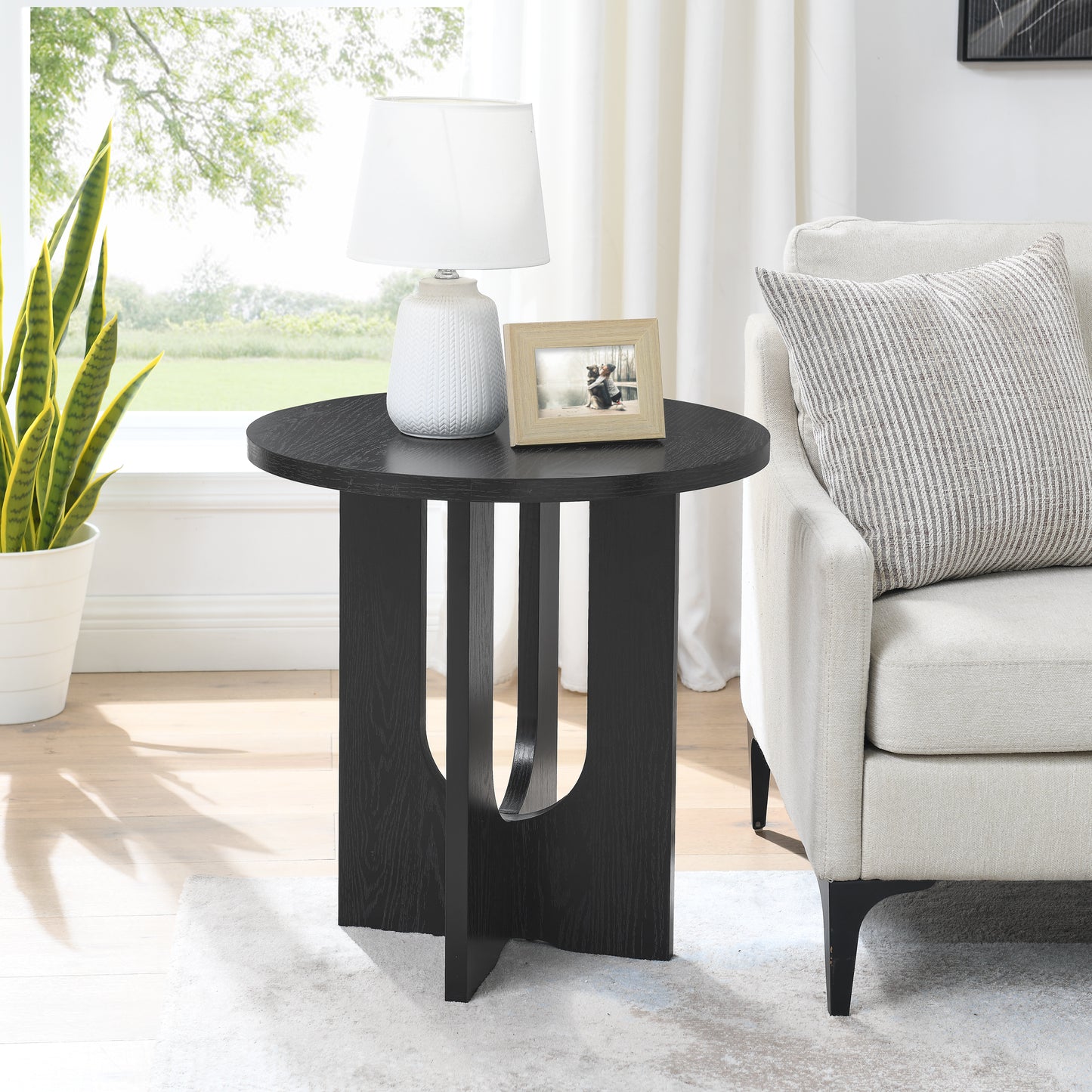 Modern minimalist Nordic style  coffee table and size table