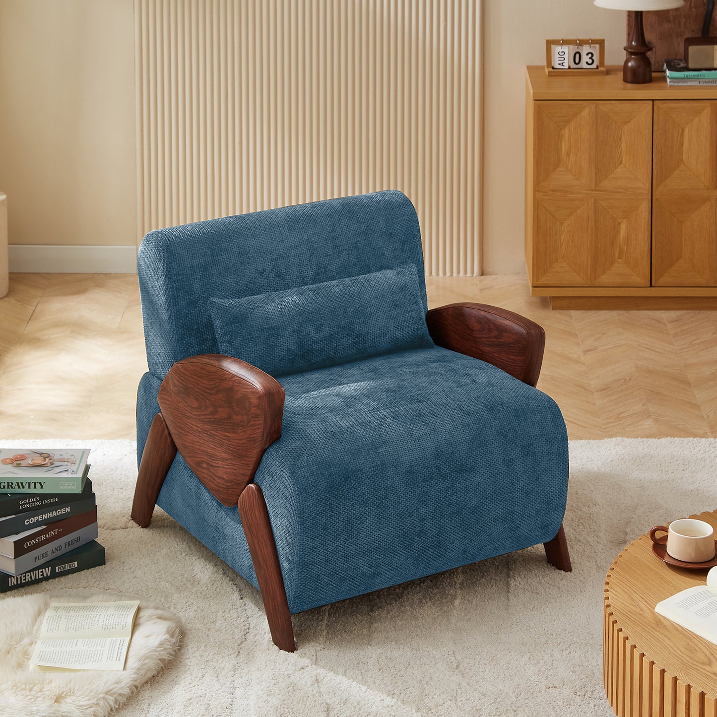 Accent Armchair with Plush Cushioning, Comfortable Armrests