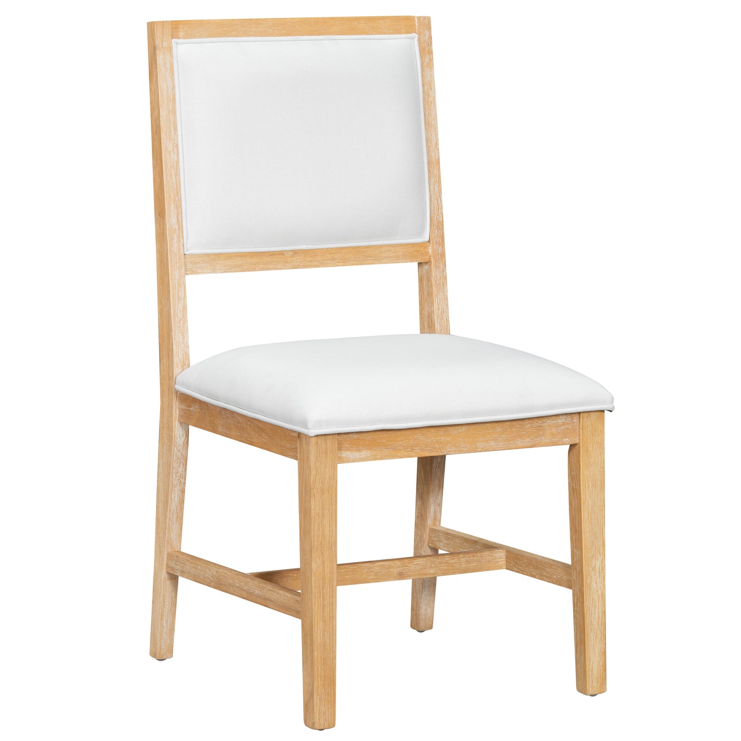 5-Piece Dining Table Set with 4 Upholstered Chairs – Extendable Wood Table with 15.7" Leaf