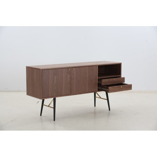 Modern Sideboard , Buffet Cabinet, Storage Cabinet, TV Stand with 2 Door and 2 drawers , Anti-Topple Design, and Large Countertop