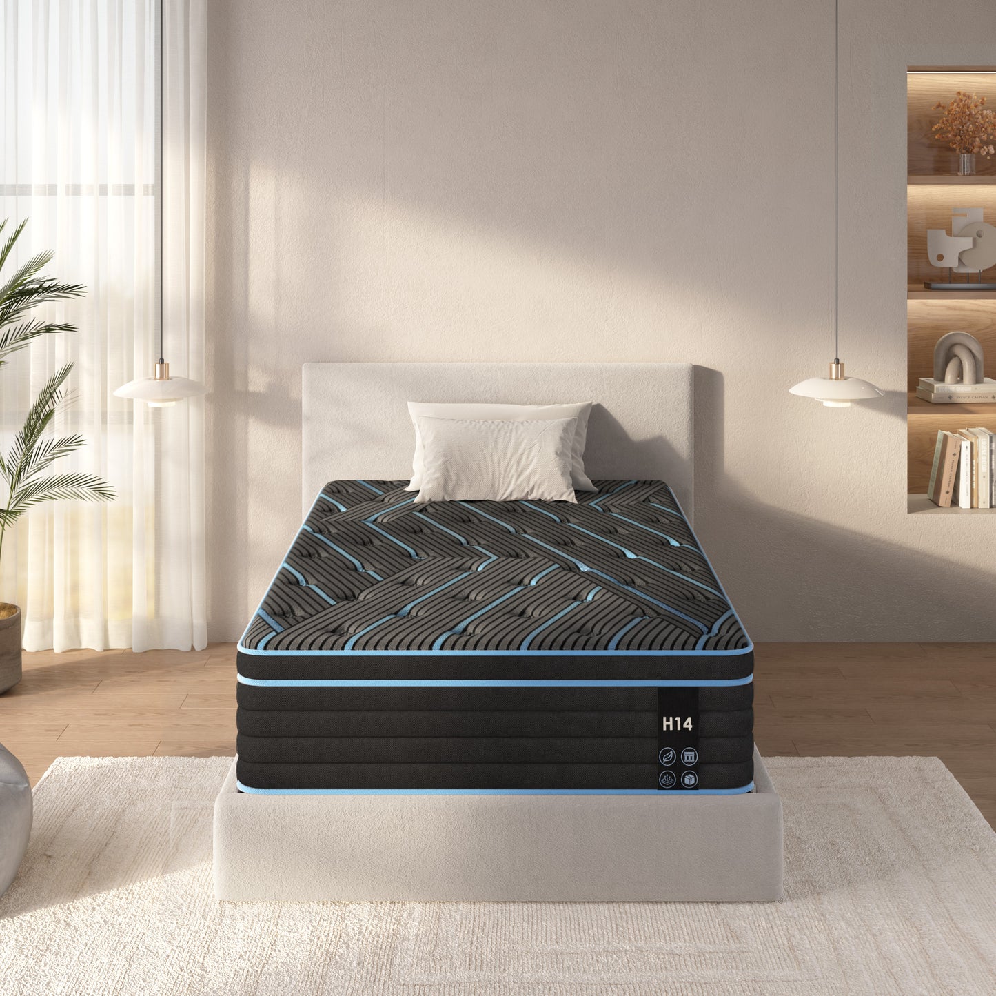 Hybrid Mattress, Individually Pocketed Innerspring, Medium Firm