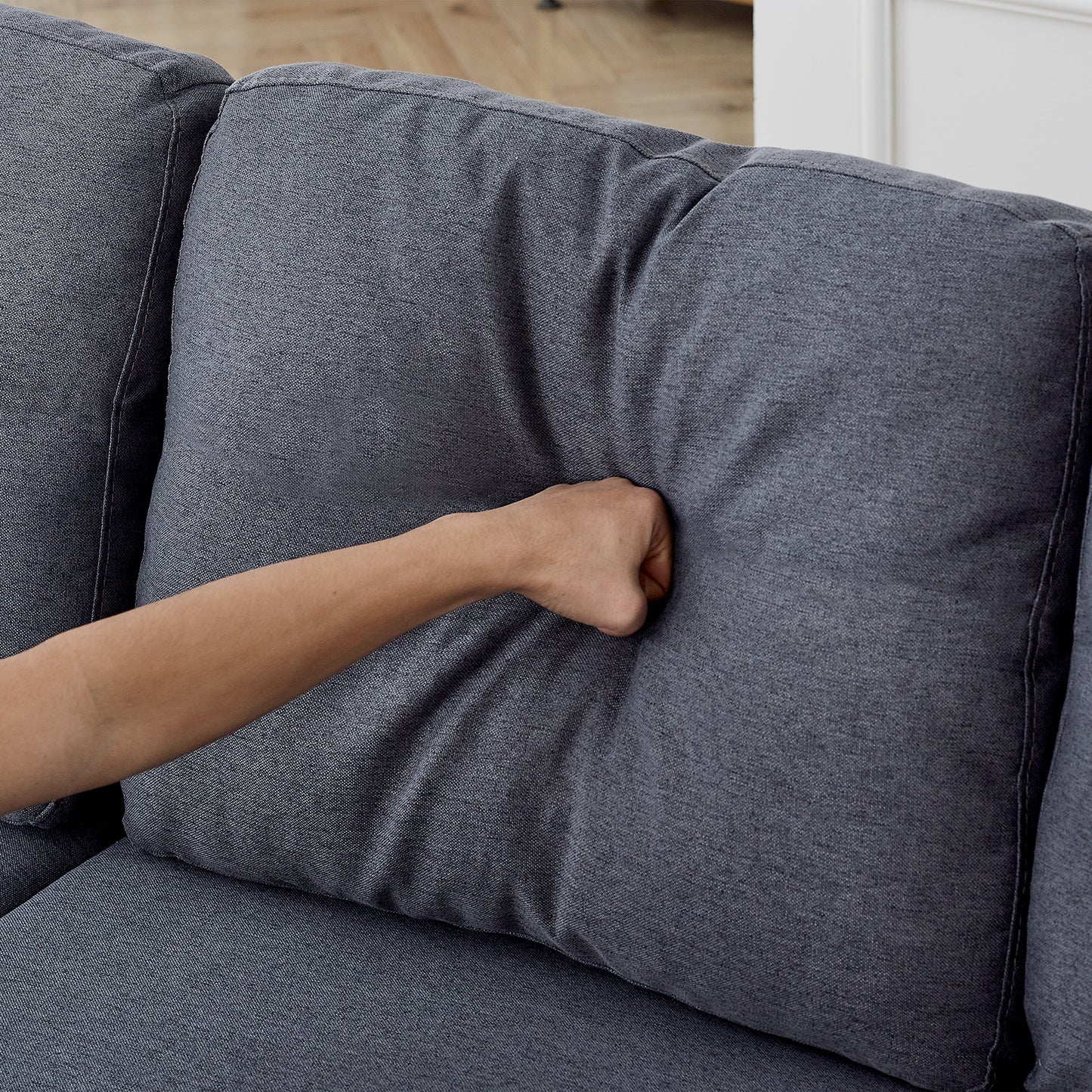 L-Shaped Combo Sofa Bed Reversible Sleeper Combo Sofa with Pullout Bed