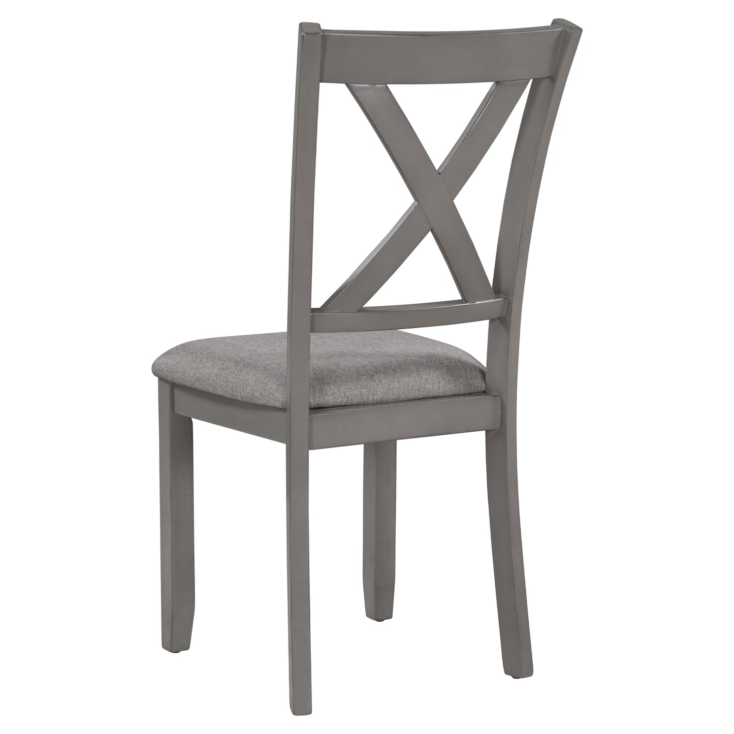 6-Piece Dining Table Set With  1 Wooden Rectangular Dining Table 4 Fabric Chairs 1 Bench