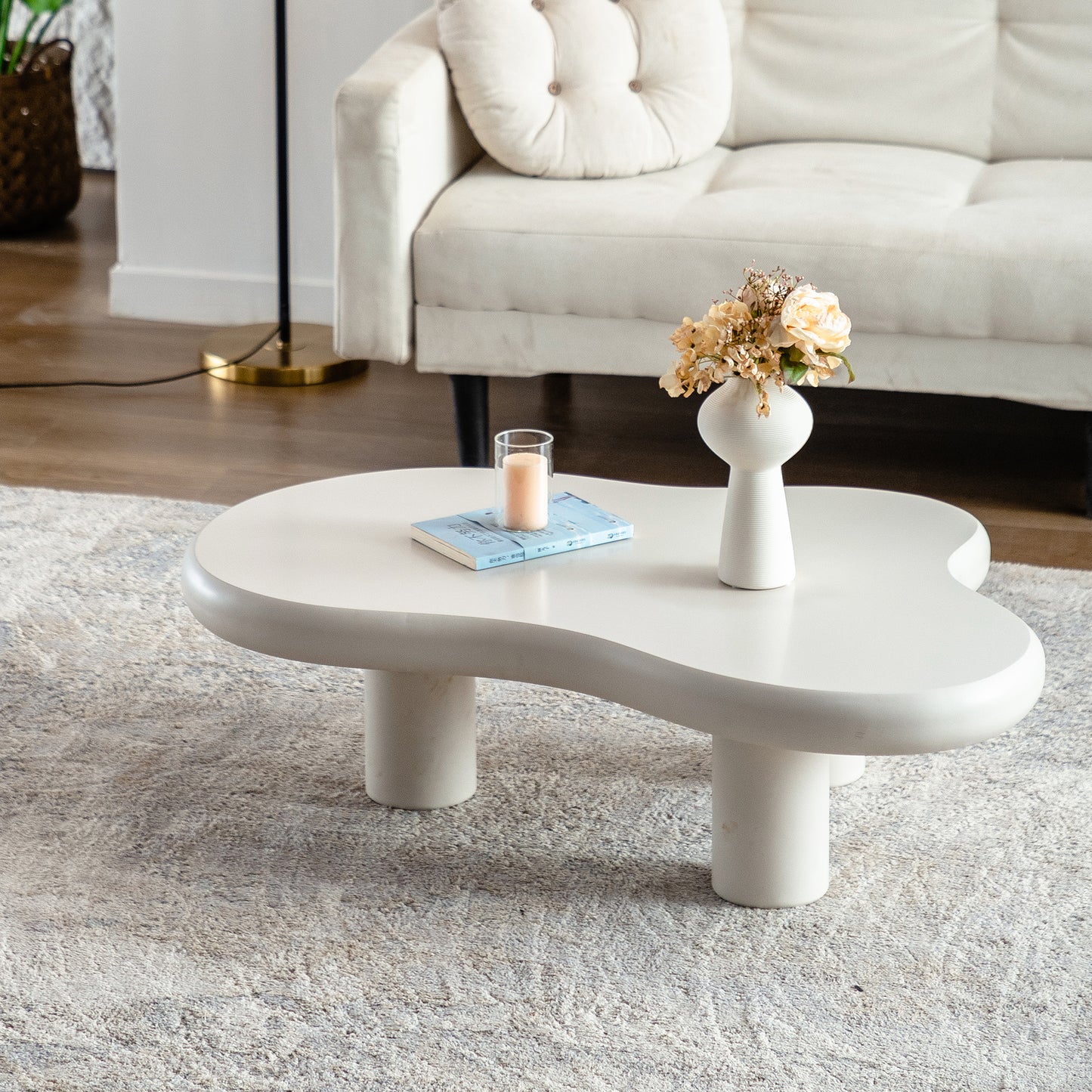 Cloud Coffee Table Easy Assembly Coffee Table for Living Room