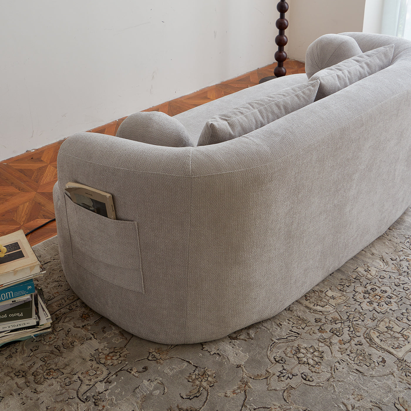 Sofa-in-a-Box, Memory Foam 2-Seater Couch, No Installation & Easy to Transport, Deep Seat Modern Sofa with chenille Fabric