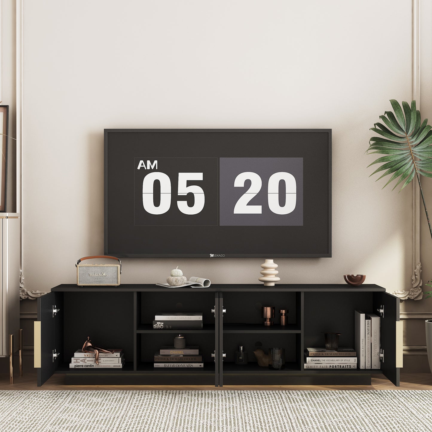 TV Cabinet Entertainment Center / TV Stand with 16 Color LED