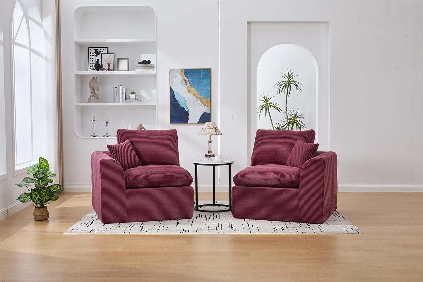Comfy Cloud Modern Sofa – 2-Seater with Removable Covers | No Assembly, Corduroy Fabric, 8 Colors
