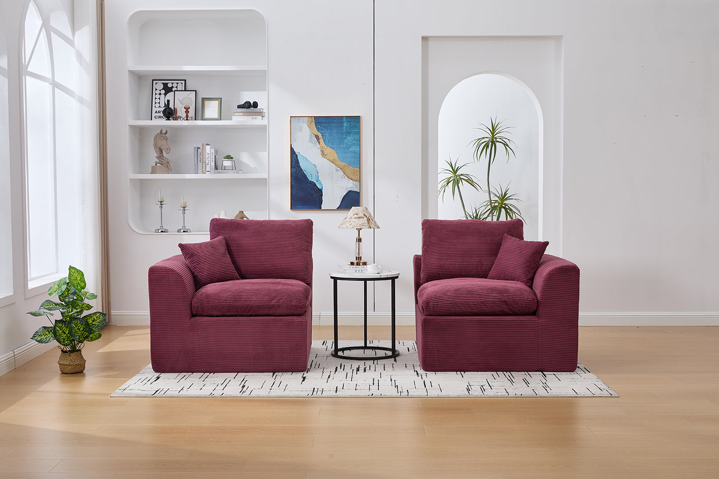 Comfy Cloud Modern Sofa – 2-Seater with Removable Covers | No Assembly, Corduroy Fabric, 8 Colors