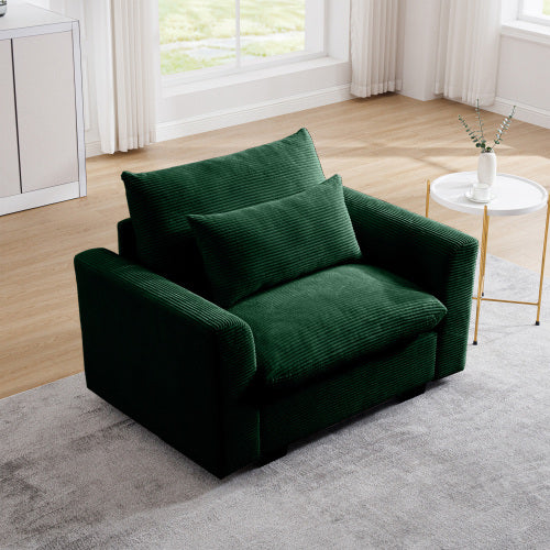 Corduroy Deep Seat Accent Chair & Loveseat Sofa & 3 Seaters & 4 Seaters Couches – Modular Sofa Collection