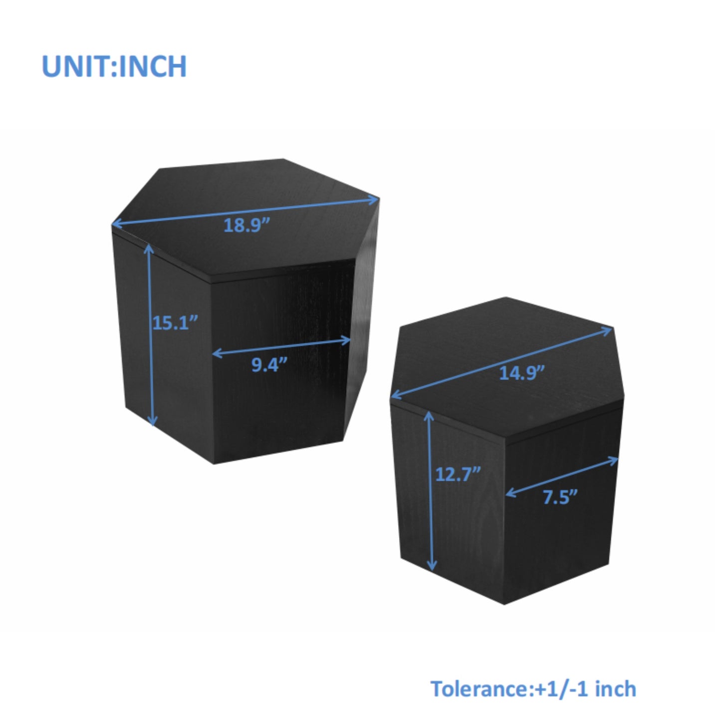 Nesting Tables Set - MDF, 2 Colors, Office & Bedroom