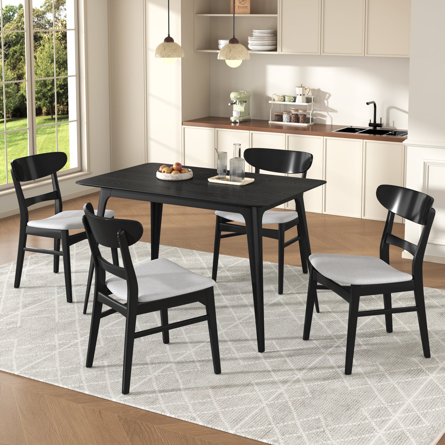 Modern 5-Piece Dining Set ,Dining Table ,Dining Chairs