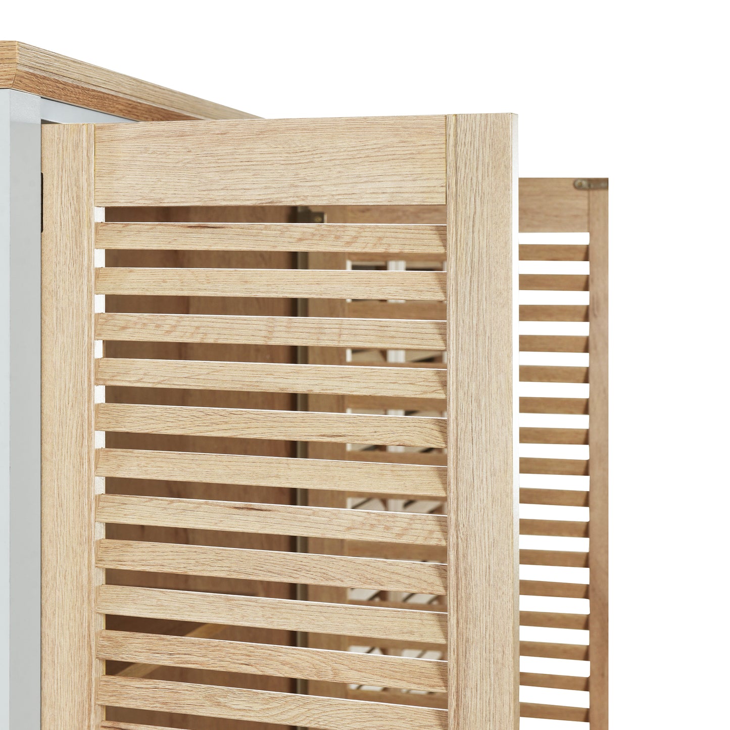 4 - Shutter Door Wardrobe Armoire: 2 Drawers for Organized Storage