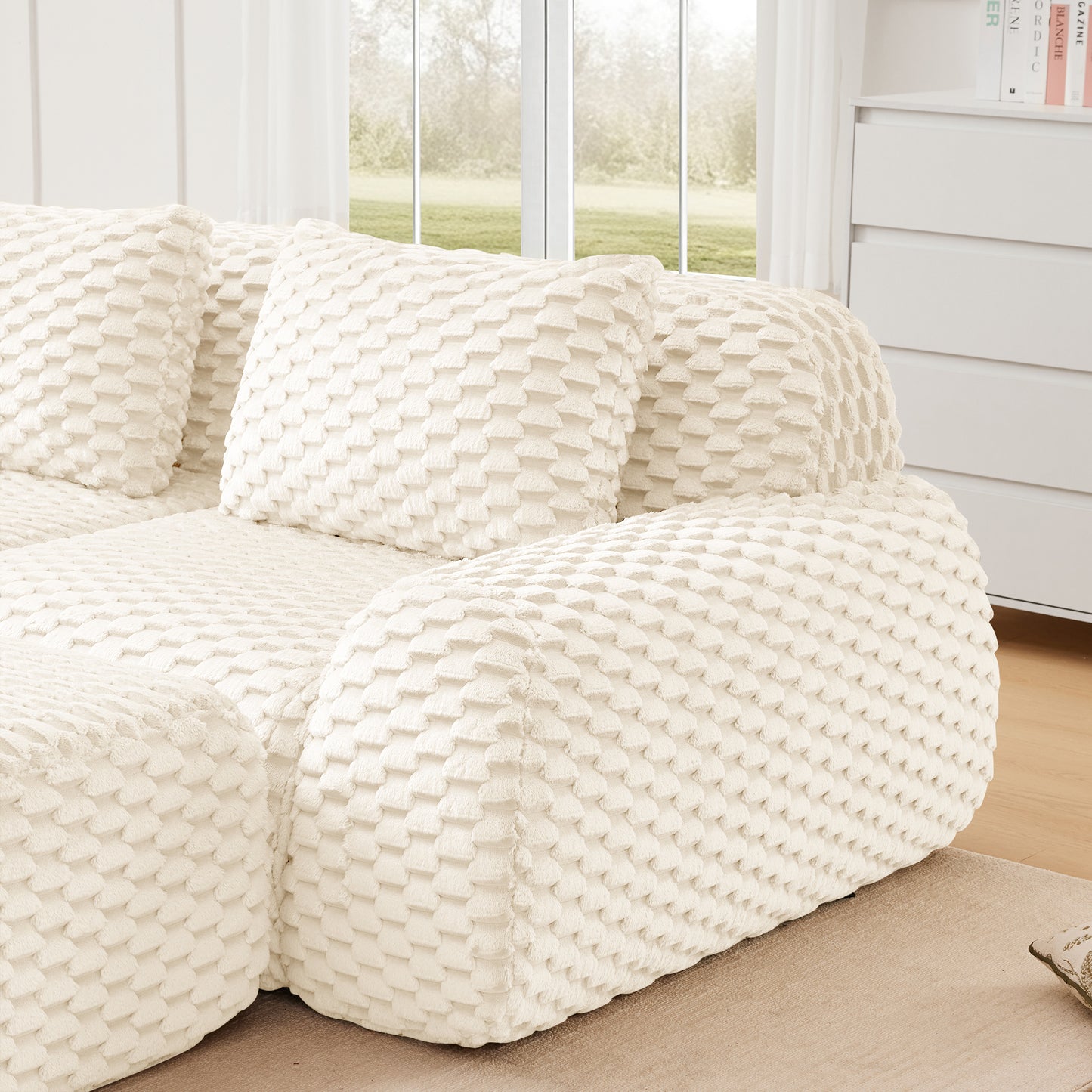 Modular Sectional Sofa for Living Room,Flannelette Fabric,Oversized 2-4 Seater Couch,Deep Seat,Boneless sofa