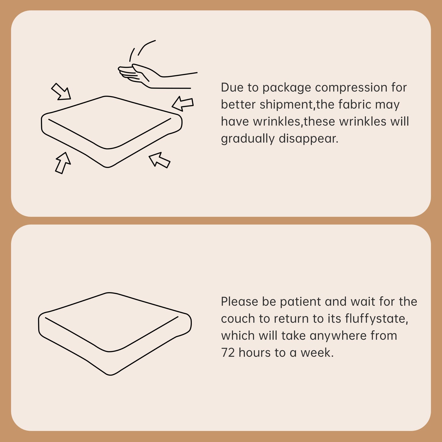 Modular Sectional Sofa for Living Room,Flannelette Fabric,Oversized 2-4 Seater Couch,Deep Seat,Boneless sofa