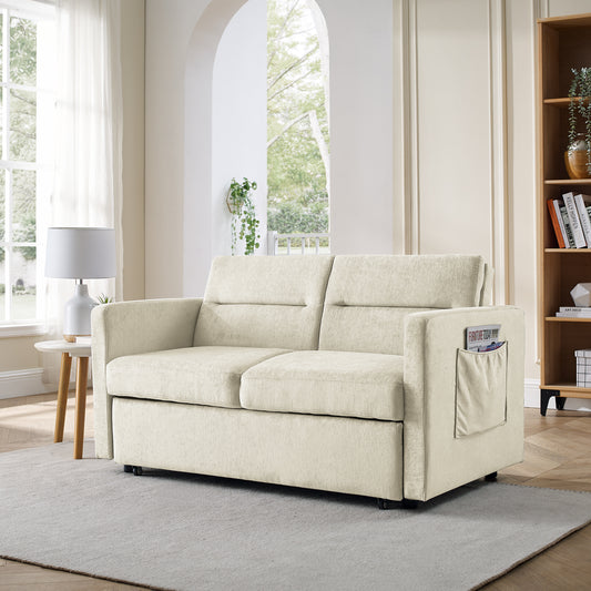 Loveseats Sofa Bed: Pull - out Bed, Adjustable Back, 2 Colors