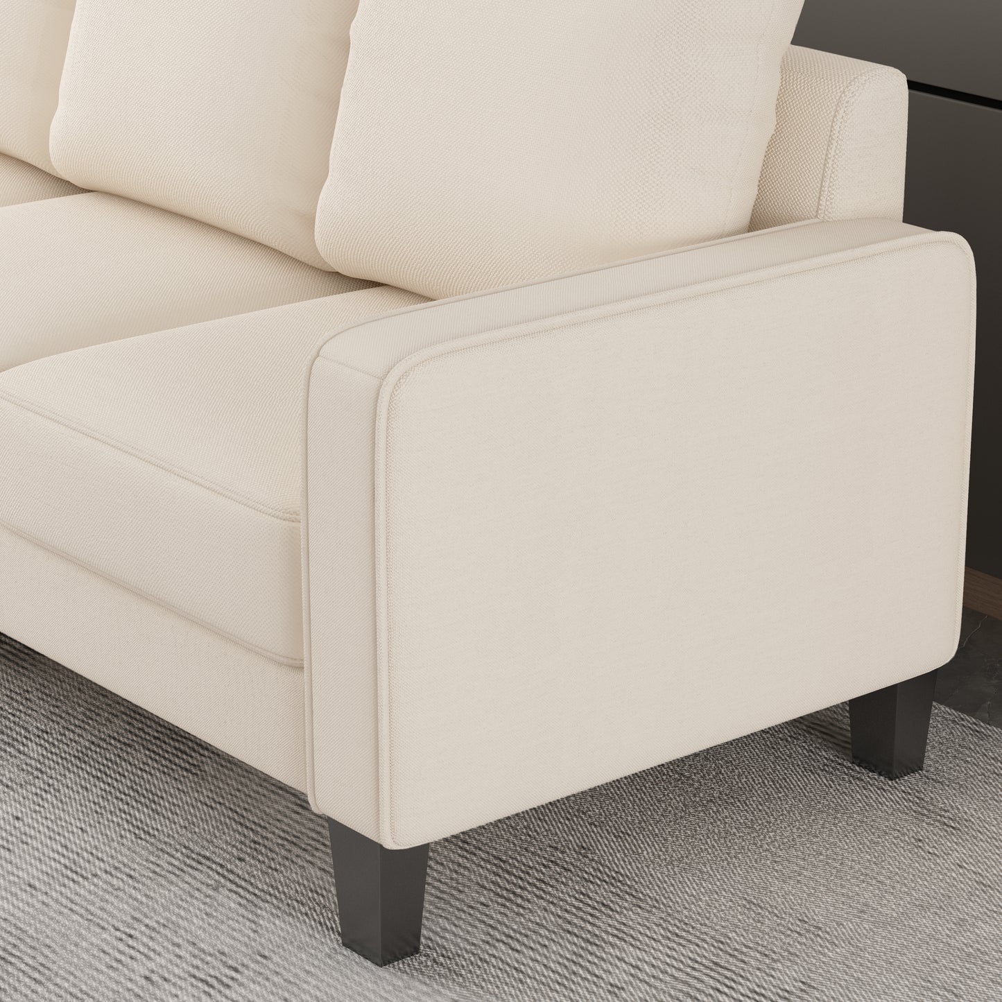 Modern Beige Fabric Sofa: 2 - 3 - 5 Seater for Living Spaces"
