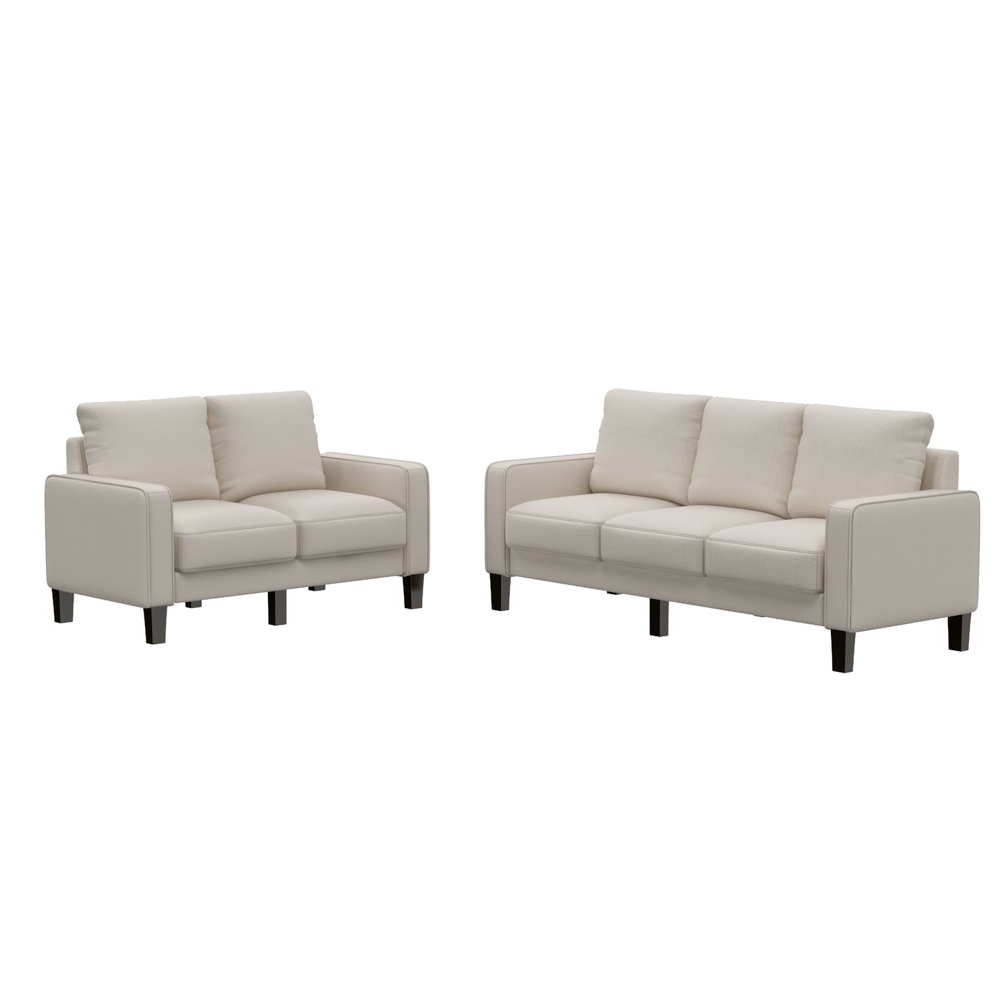 Modern Beige Fabric Sofa: 2 - 3 - 5 Seater for Living Spaces"