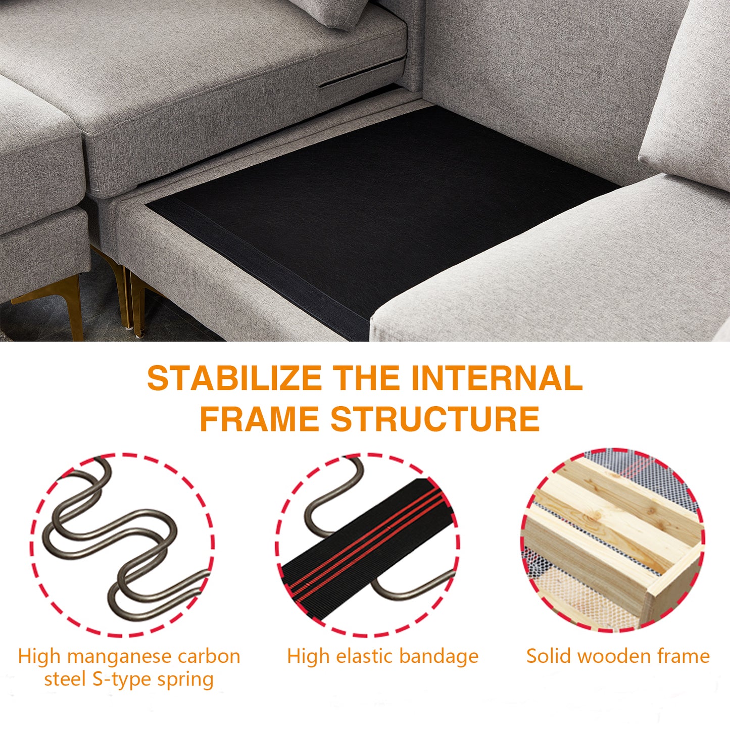 Modern L Shape Leisure Couch - Living Room Furniture