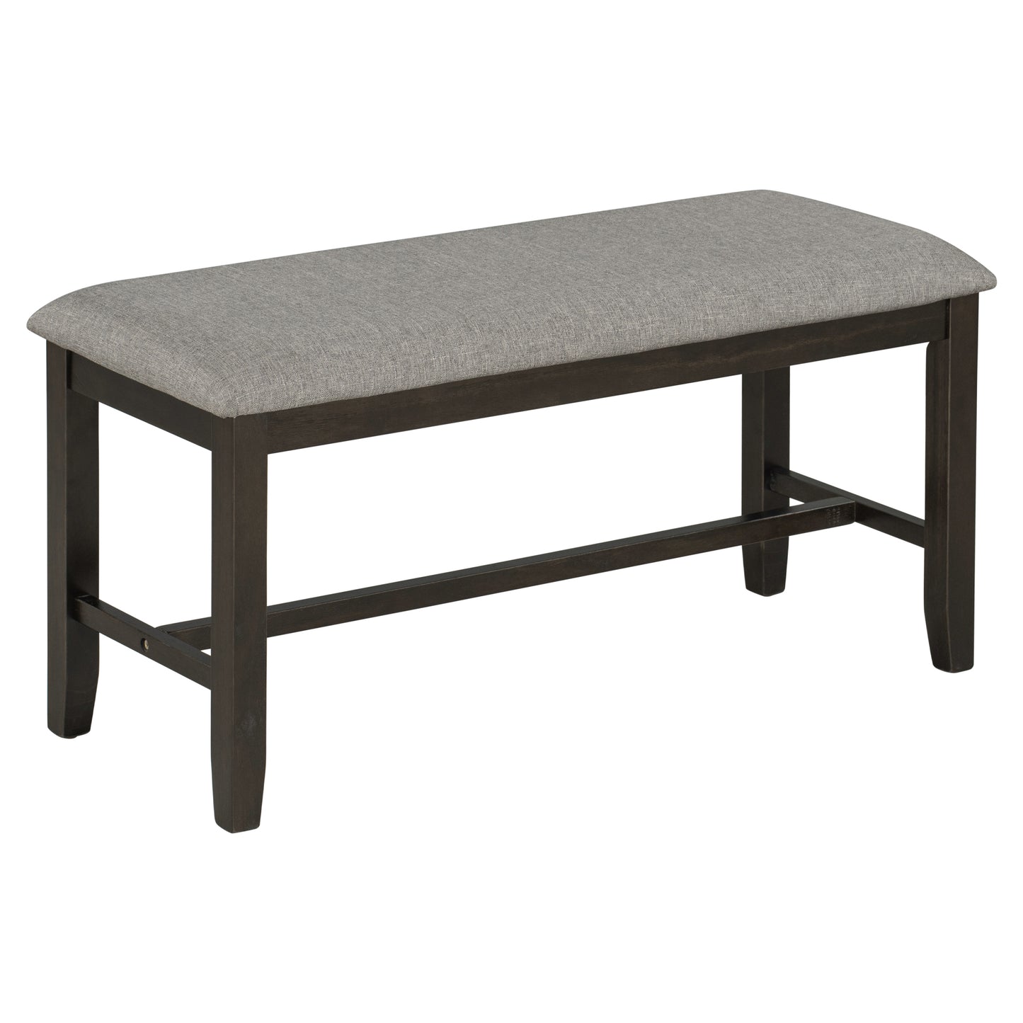 6-Piece Dining Table Set With  1 Wooden Rectangular Dining Table 4 Fabric Chairs 1 Bench