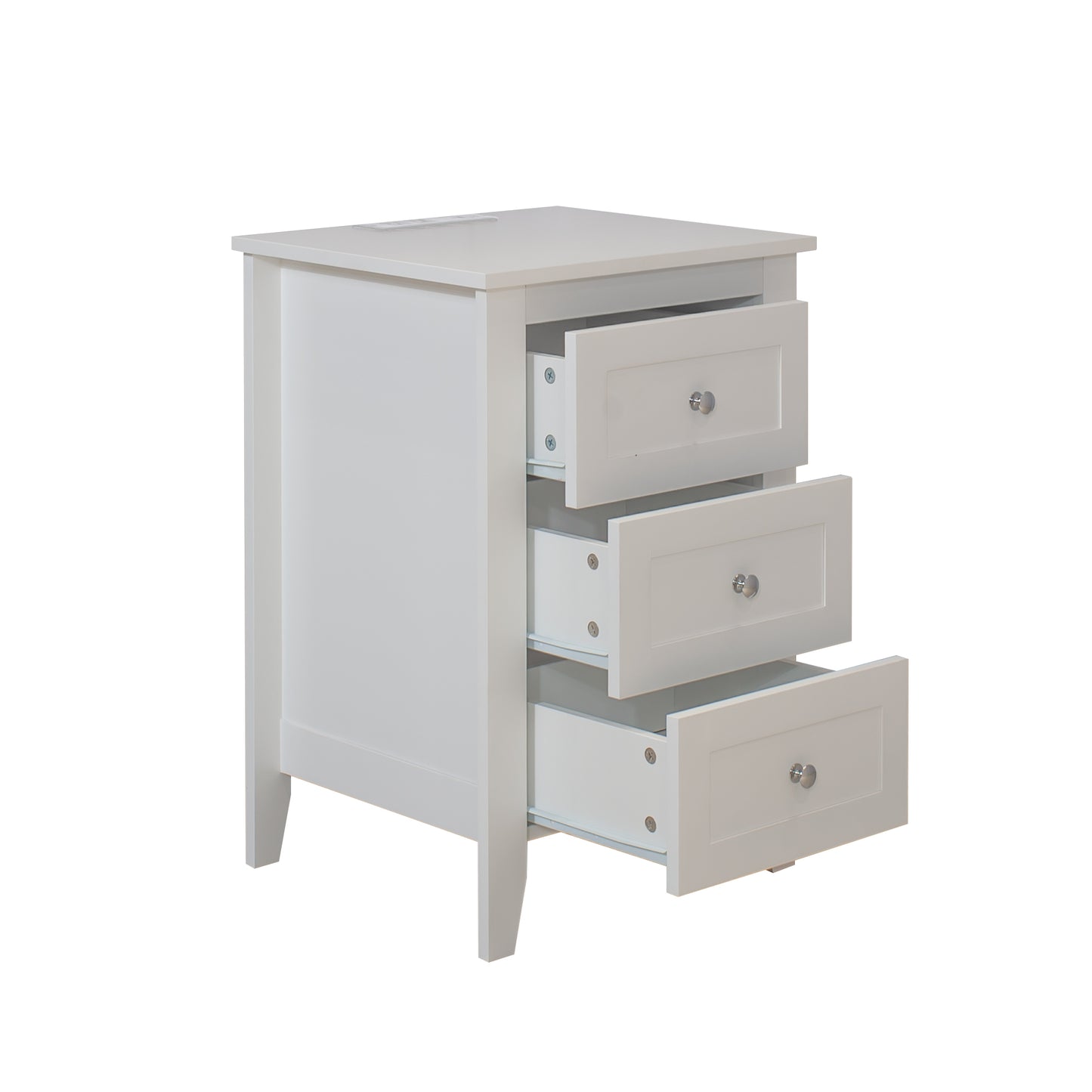 3 Drawer Nightstand with Charging Station and USB Ports & Power Outlets