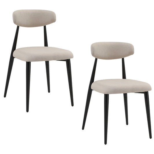 Upholstered Chairs with Metal Legs for Kitchen Dining Room
