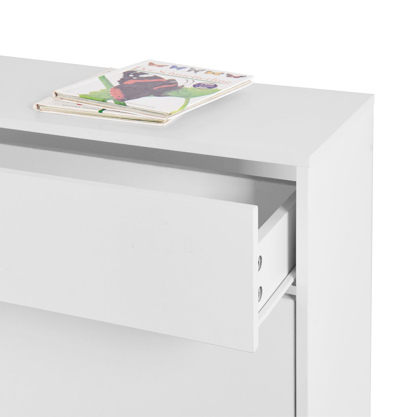 Shoe Cabinet, Freestanding Shoe Rack Storage Organizer with Drawers & Metal Legs