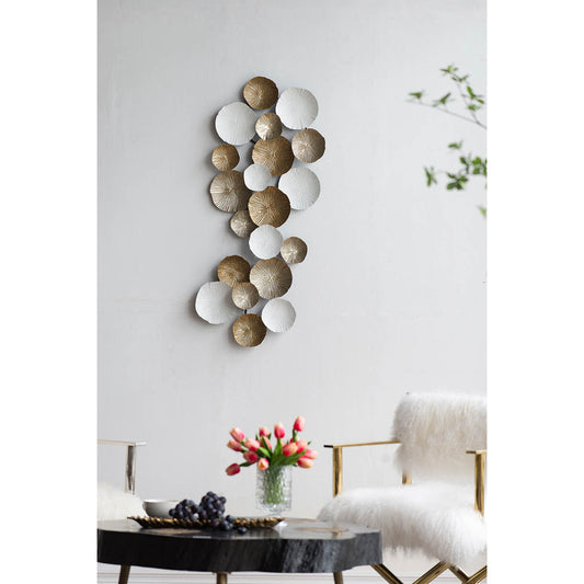 Metal Contemporary Wall Decor Accent - Large Hanging Sculpture for Bedroom, Entryway & Living Room