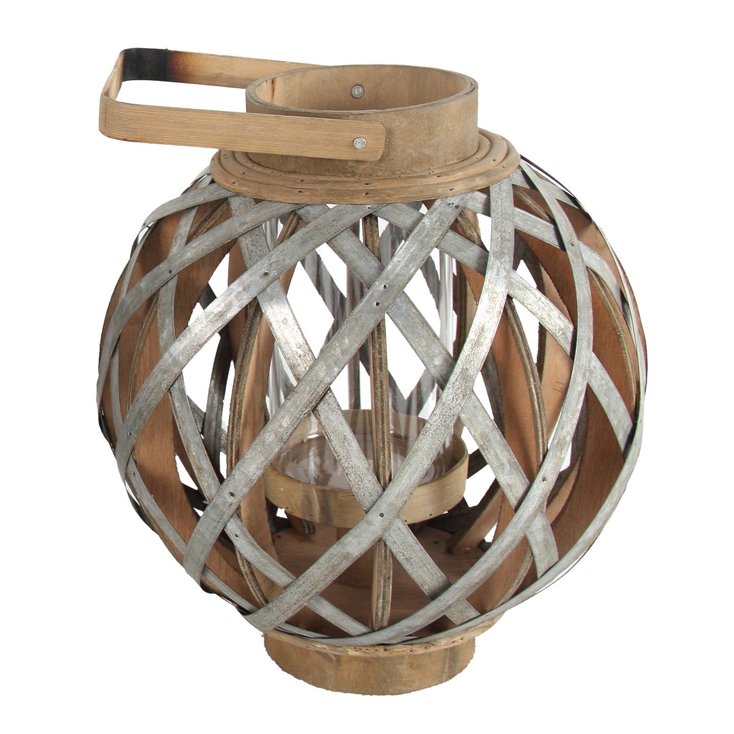 Decorative Wooden Lantern with Handle - For Indoor, Outdoor, Home, Garden & Wedding