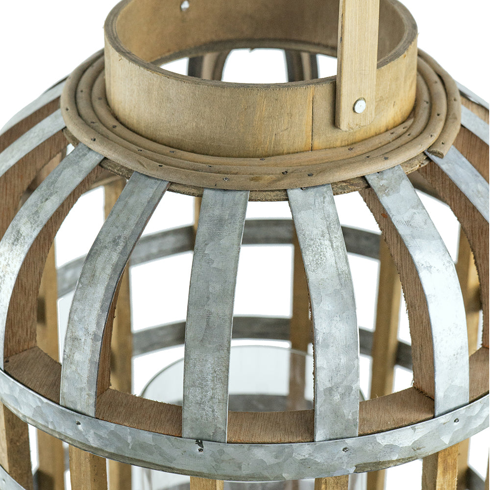 Decorative Wooden Lantern with Handle - For Indoor, Outdoor, Home, Garden & Wedding