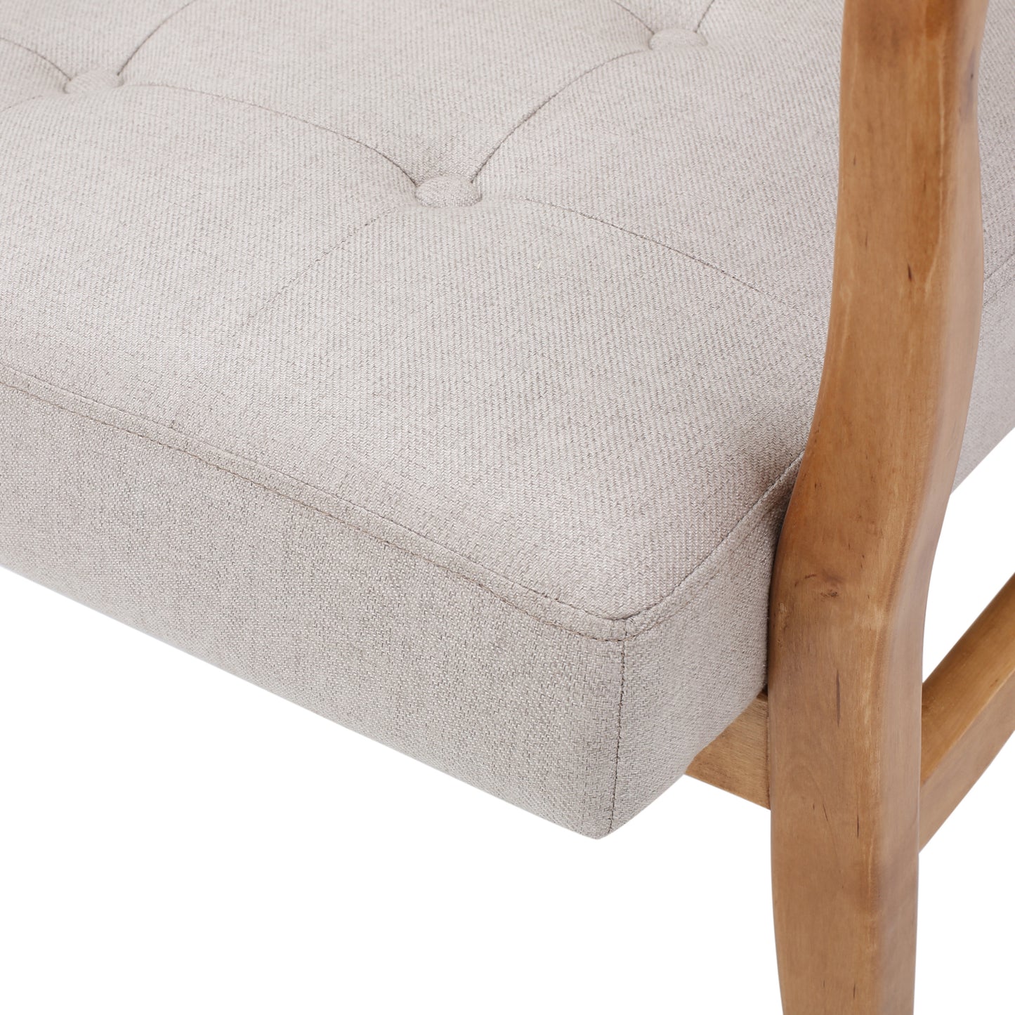Plush Button - Tufted Armchair: Mid - Century Modern for Living & Bedroom