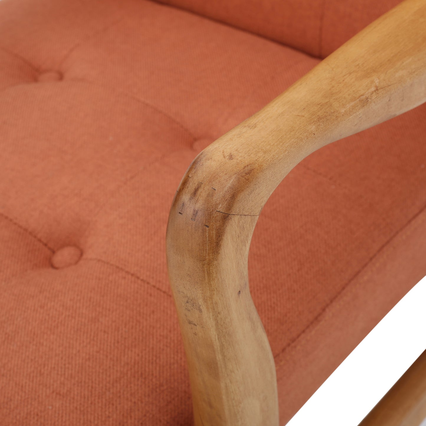 Plush Button - Tufted Armchair: Mid - Century Modern for Living & Bedroom