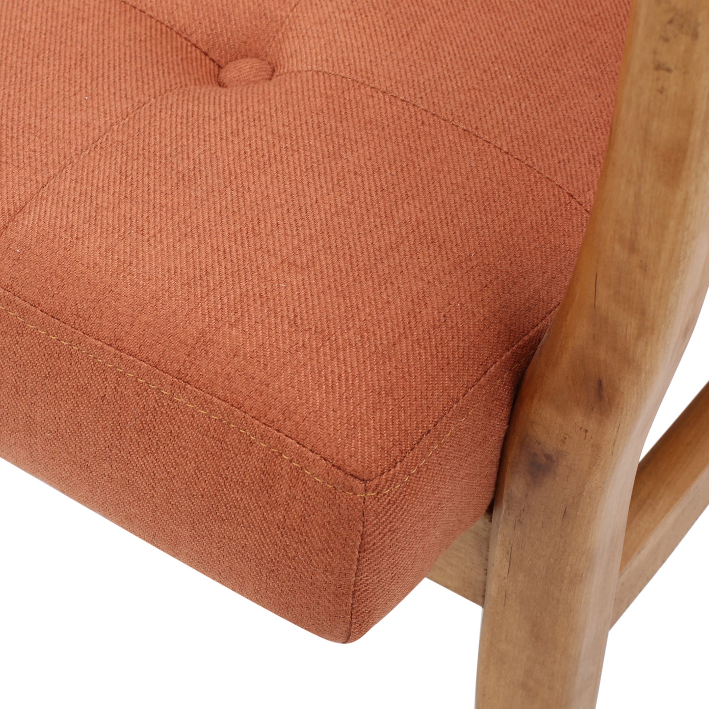 Plush Button - Tufted Armchair: Mid - Century Modern for Living & Bedroom
