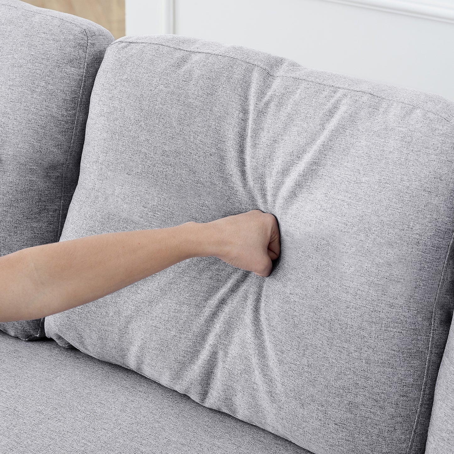 L-Shaped Combo Sofa Bed Reversible Sleeper Combo Sofa with Pullout Bed