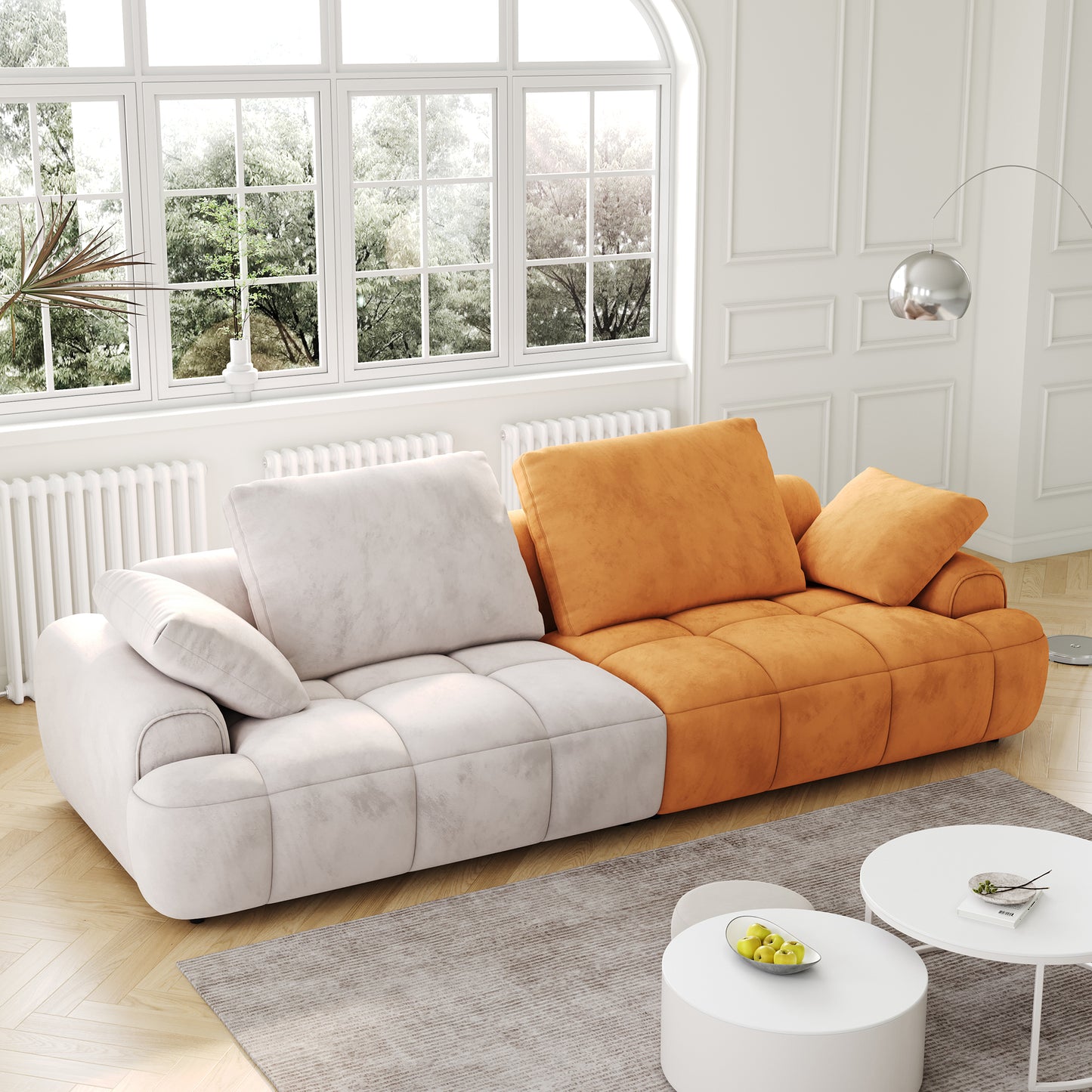 86.6″ Large Two - Seat Sofa: Modern Upholstered Comfor