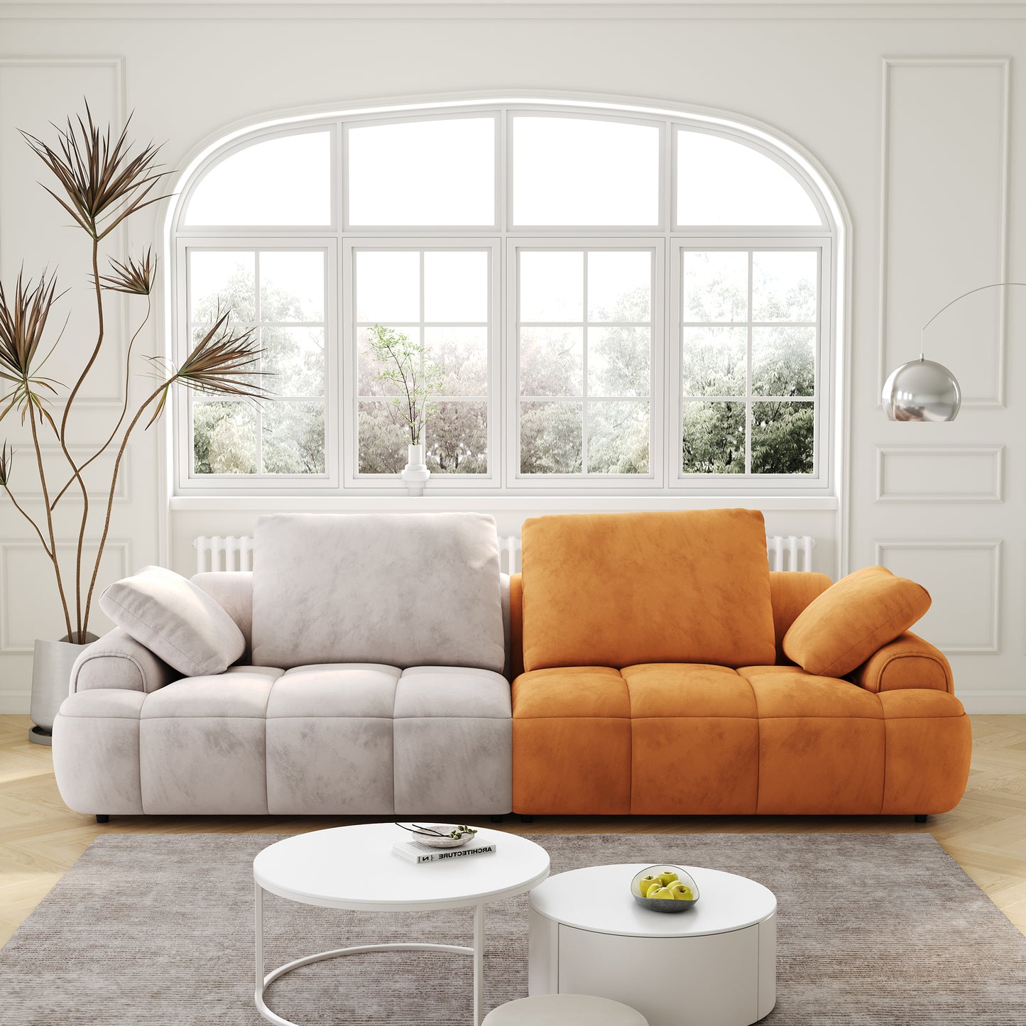 86.6″ Large Two - Seat Sofa: Modern Upholstered Comfor